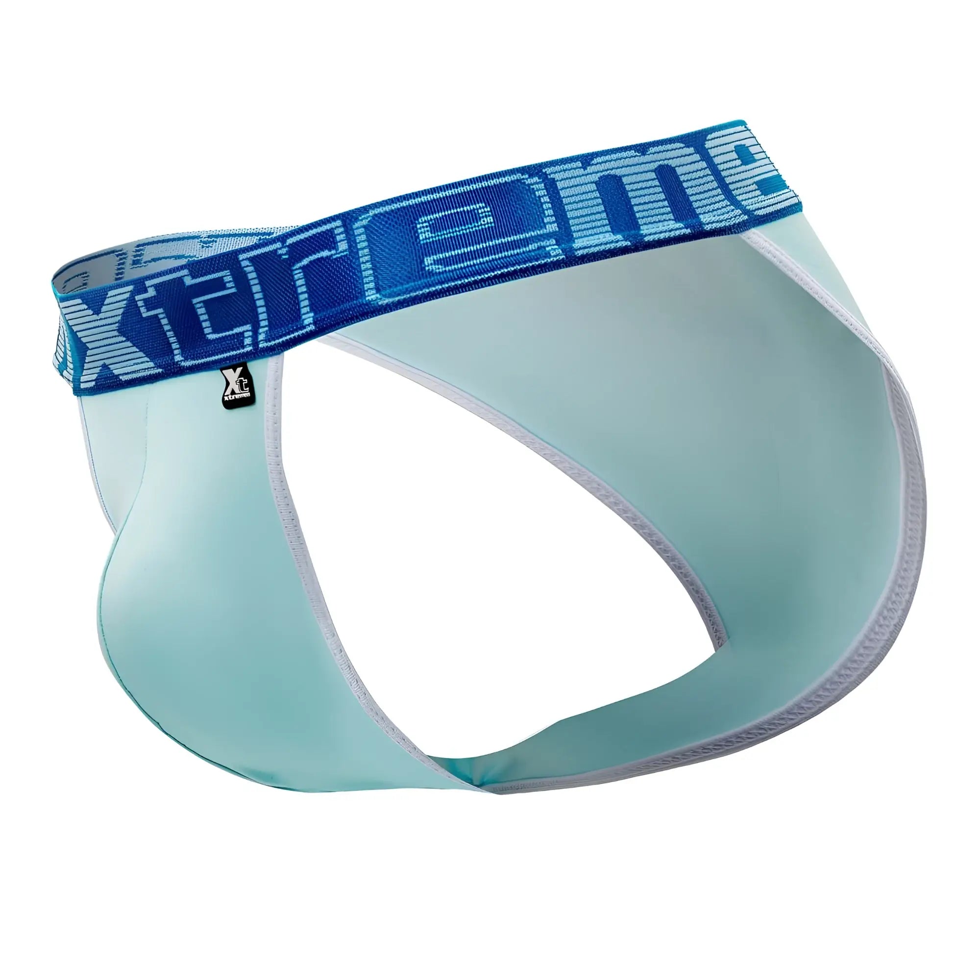 Light blue xtreme brand briefs with bold blue waistband and white lettering from xtremen 91057X-3 3PK bikini set