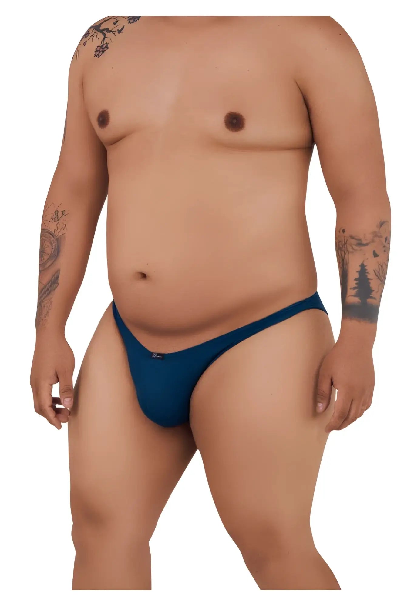 Xtremen 91093x microfiber bikini briefs in petrol blue with a snug fit and small logo on the waistband