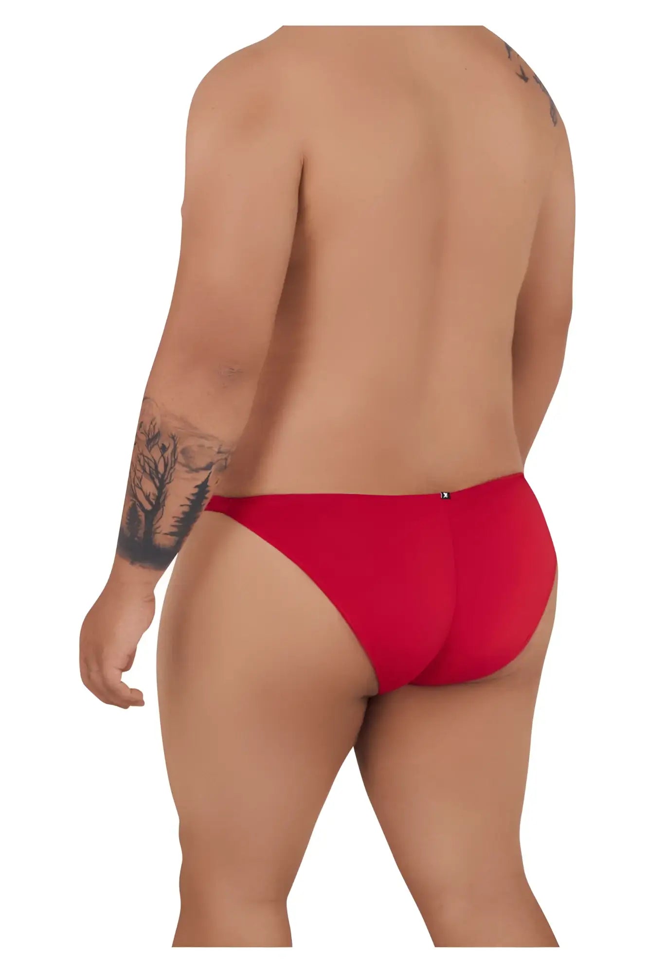 Red microfiber bikini briefs xtremen 91093x with form-fitting smooth fabric finish