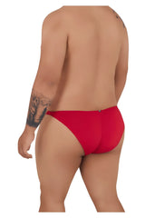 Red microfiber bikini briefs xtremen 91093x with form-fitting smooth fabric finish