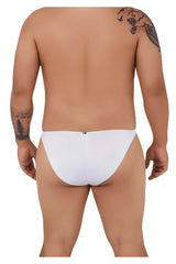 Xtremen 91093x microfiber bikini briefs in white with a sleek form-fitting minimalist design
