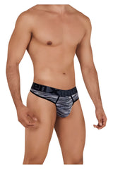 Black and gray patterned men’s Xtremen 91100 microfiber mesh briefs with bold xtreme logo on waistband