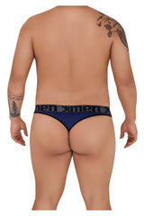 Navy blue xtremen 91101x microfiber men’s briefs with black elastic waistband branded men in white lettering