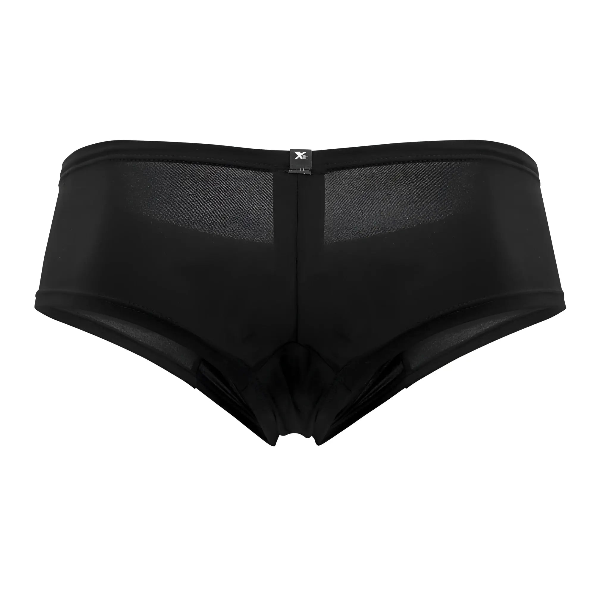 Xtremen 91103X black microfiber trunks with sleek form-fitting design and subtle branded waistband tag