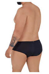 Black xtremen 91103x microfiber trunks showing smooth form-fitting design in briefs style