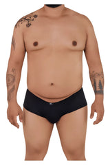 Black Xtremen 91103X microfiber trunks with subtle logo on waistband showing front side