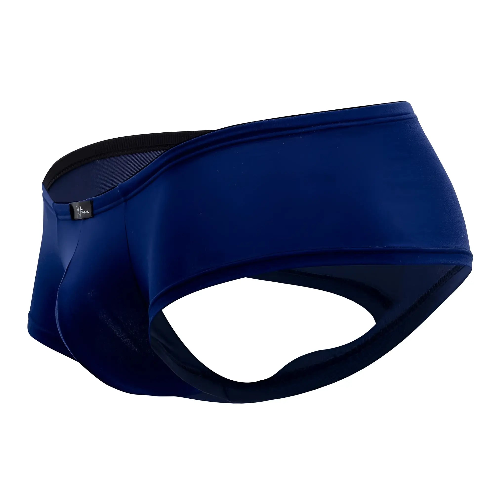 Deep blue xtremen 91103x microfiber briefs with black waistband and seamless construction for men