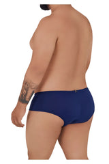 The back side of navy blue Xtremen 91103X microfiber trunks with a small metallic zipper detail