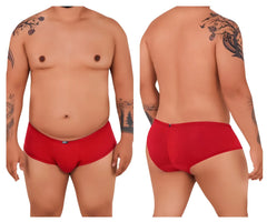 Xtremen 91103x microfiber trunks in red feature smooth form-fitting fabric and subtle waistband branding