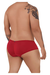 Xtremen 91103x red microfiber men’s briefs with smooth fit and small zipper at the back side