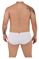 White xtremen 91103x microfiber briefs with a small black logo on the waistband for everyday comfort