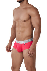Bright pink mesh xtremen 91158 capriati trunks with gray waistband featuring xtremen logo and brand name