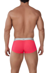 Bright pink xtremen 91158 capriati trunks candy color with silver waistband and breathable mesh fabric