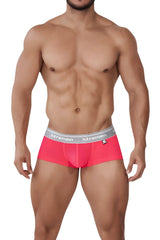Xtremen 91158 Capriati trunks in bright pink mesh with gray waistband featuring the Xtremen brand name and logo