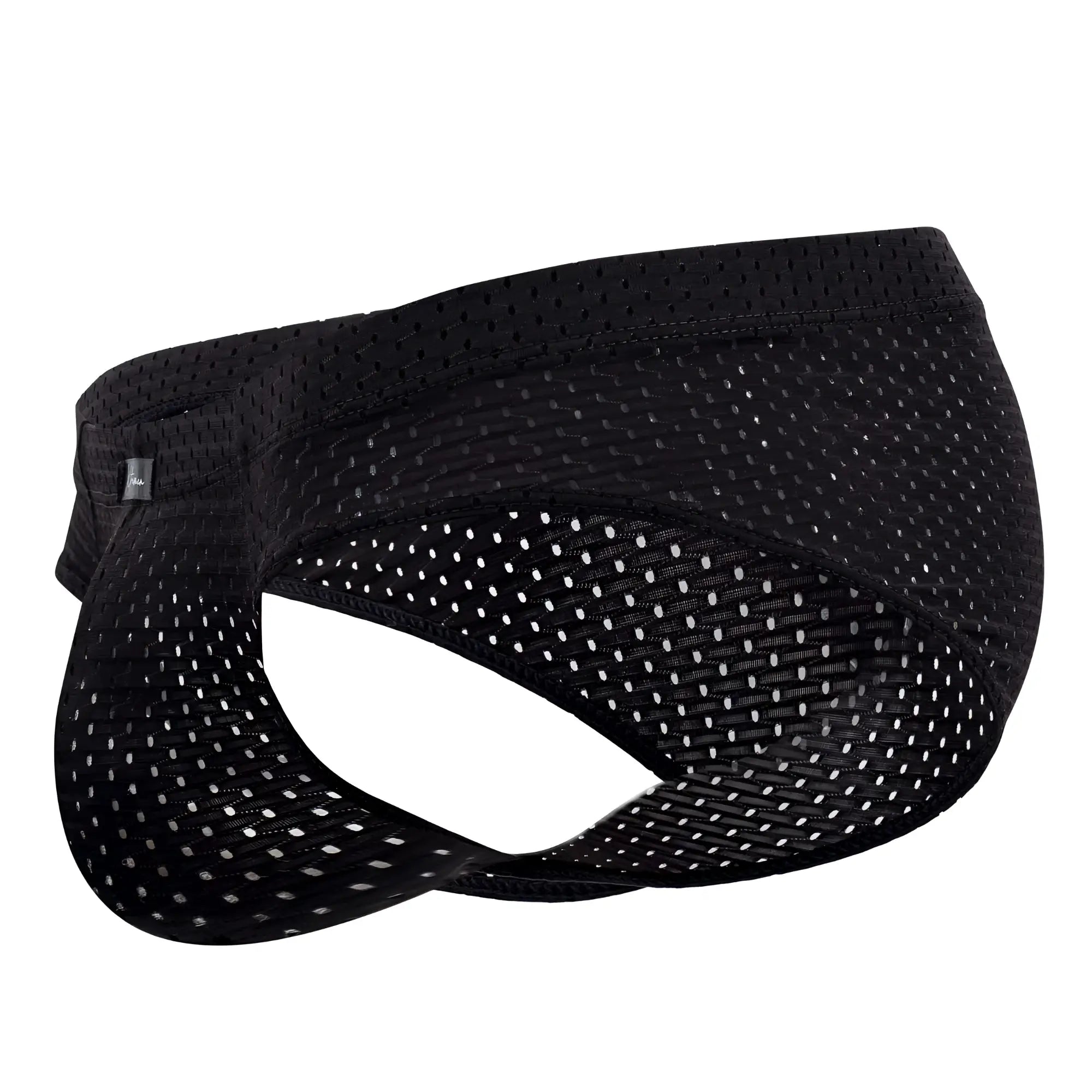Xtremen 91169 mesh briefs in black with breathable perforated design and elastic waistband for athletic use