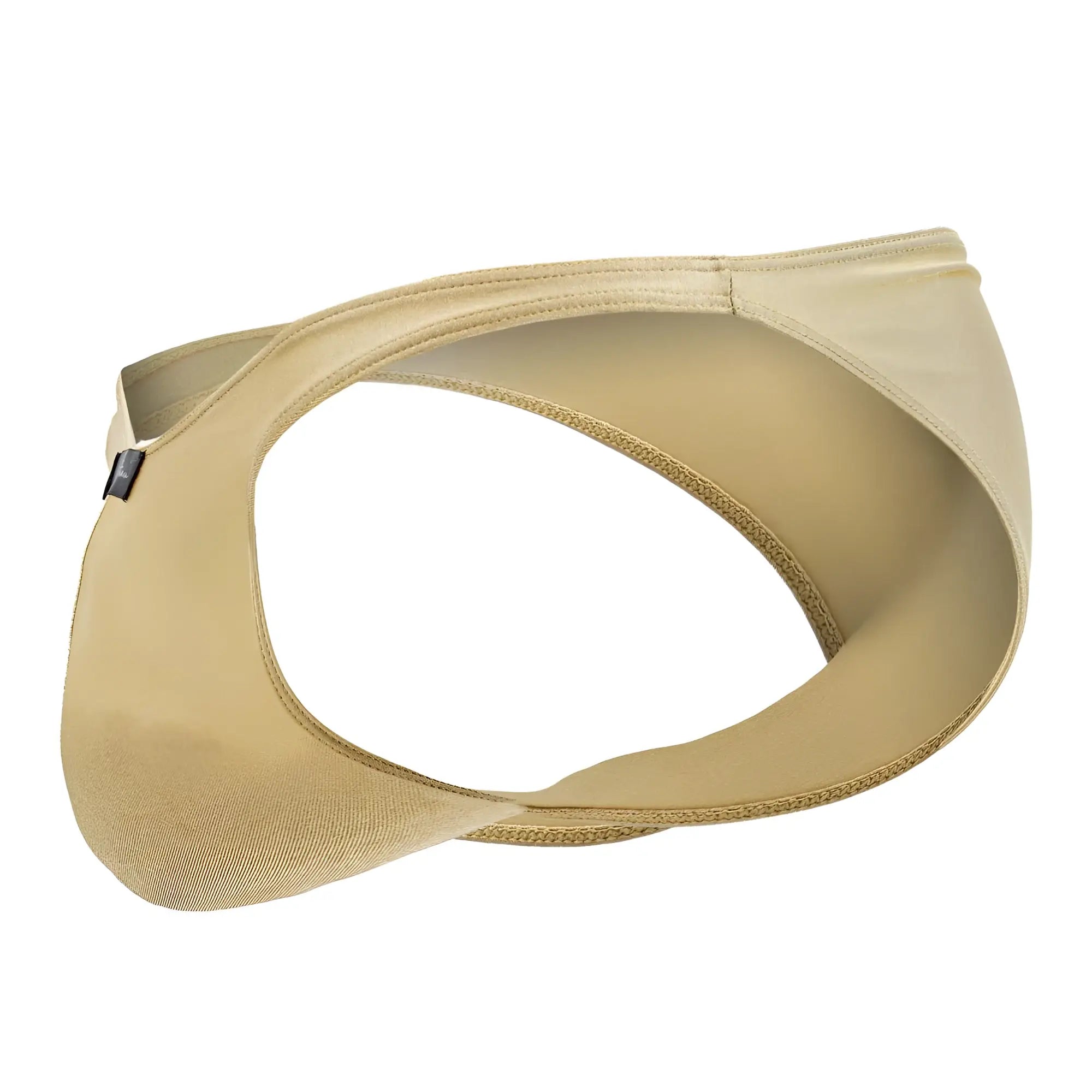 Beige xtremen 91179 microfiber bikini briefs with smooth seamless design and reinforced stitching in gold color