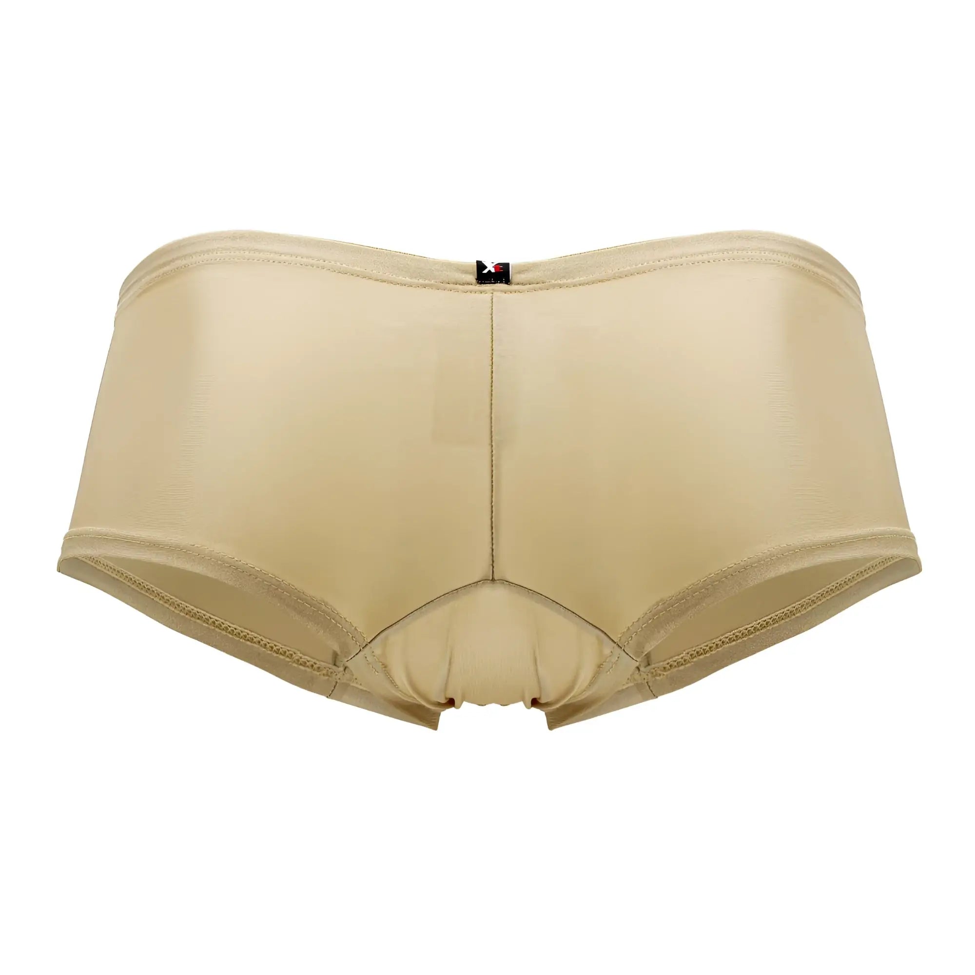 Beige xtremen 91180 microfiber trunks with smooth stretchy fabric and a small black logo at the waistband