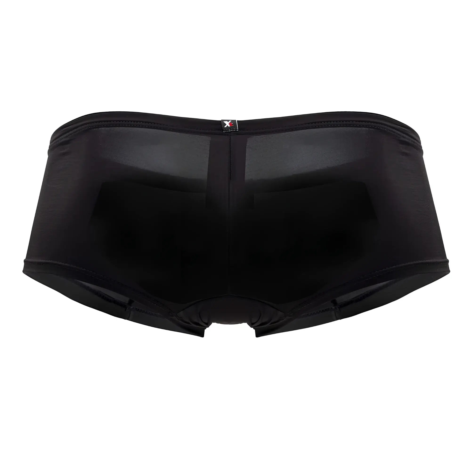 Black xtremen 91181 microfiber trunks with sleek form-fitting design and subtle branded waistband in black mesh briefs style