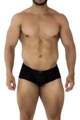 Black xtremen 91181 microfiber trunks with sleek form-fitting design and small brand tag at waistband