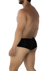 Black Xtremen 91181 microfiber trunks with a smooth, form-fitting design in briefs style
