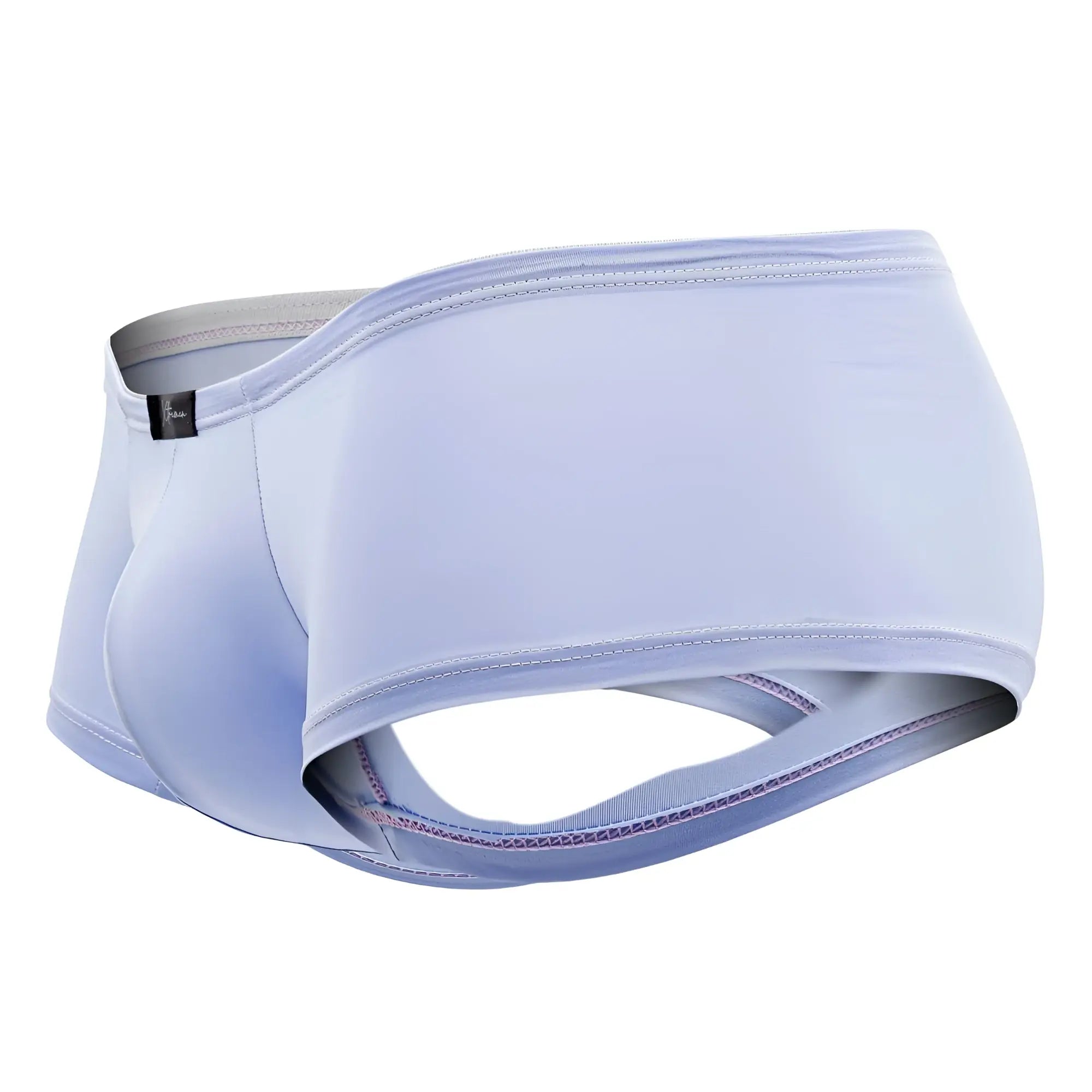 Light blue xtremen 91181 microfiber trunks with smooth form fitting fabric and subtle stitching details