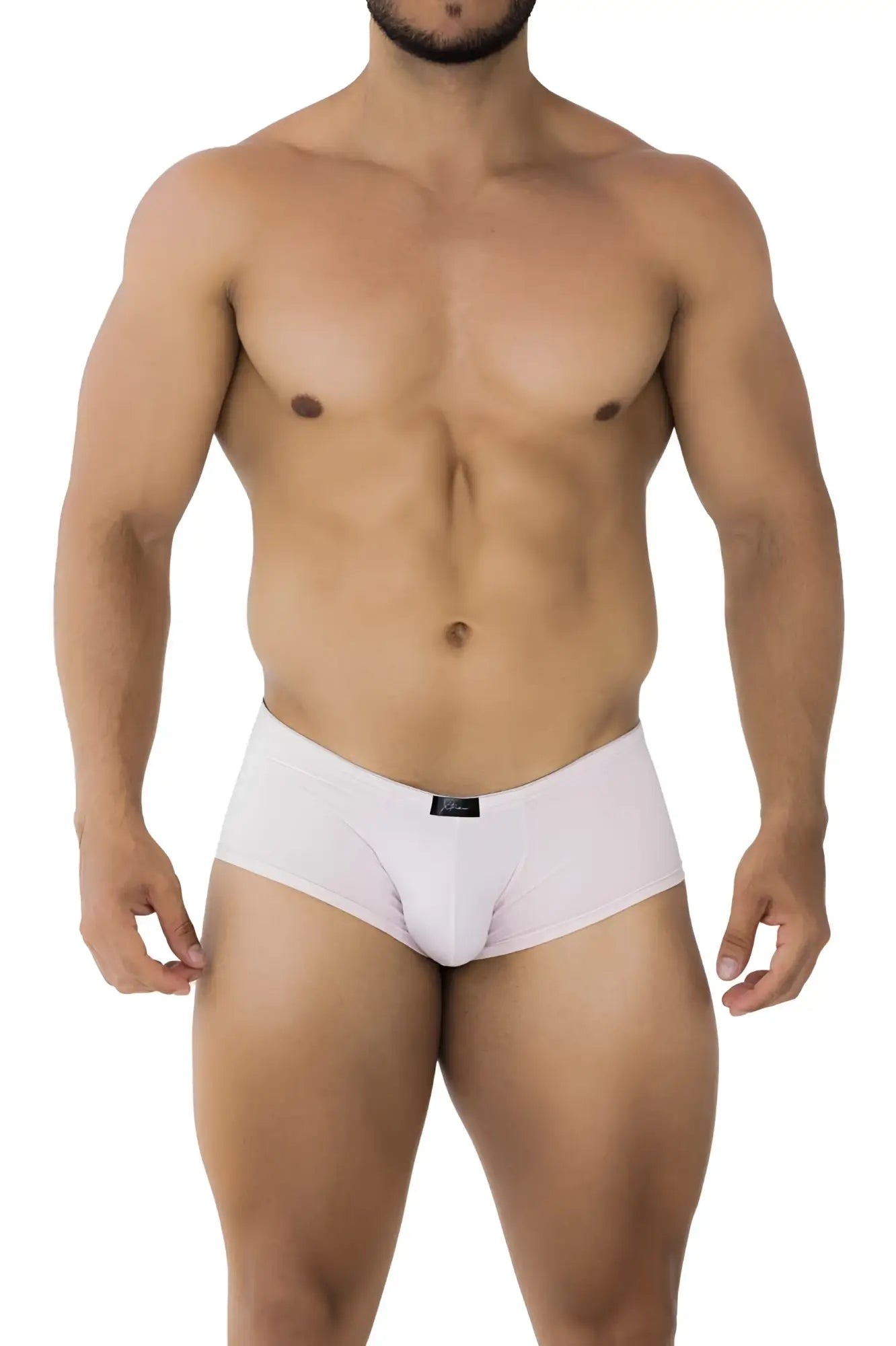 Xtremen 91181 microfiber pink trunks with snug fit and small black logo on the waistband