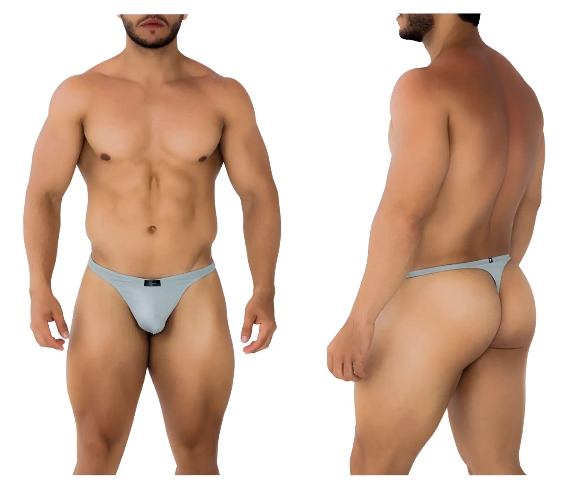 Light blue microfiber athletic briefs with black brand tag at waistband by xtremen 91182