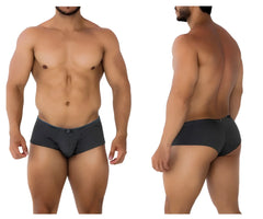 Gray xtremen 91190 jacquard trunks with a snug fit and small front logo made of jacquard fabric