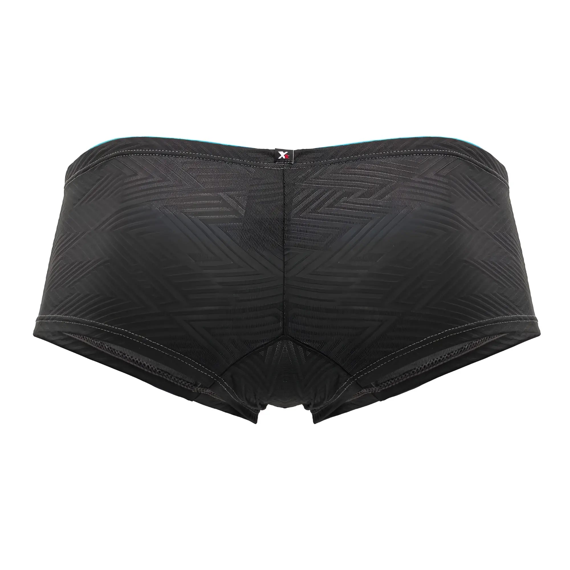 Xtremen 91190 jacquard gray trunks with black geometric pattern and reinforced stitching for comfortable wear