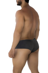 Black xtremen 91190 jacquard trunks with smooth form-fitting design in gray color for comfortable wear