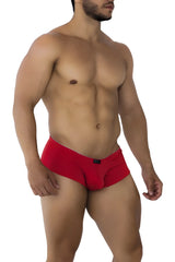 Xtremen 91190 jacquard trunks red men’s briefs with jacquard fabric and subtle white trim on waistband