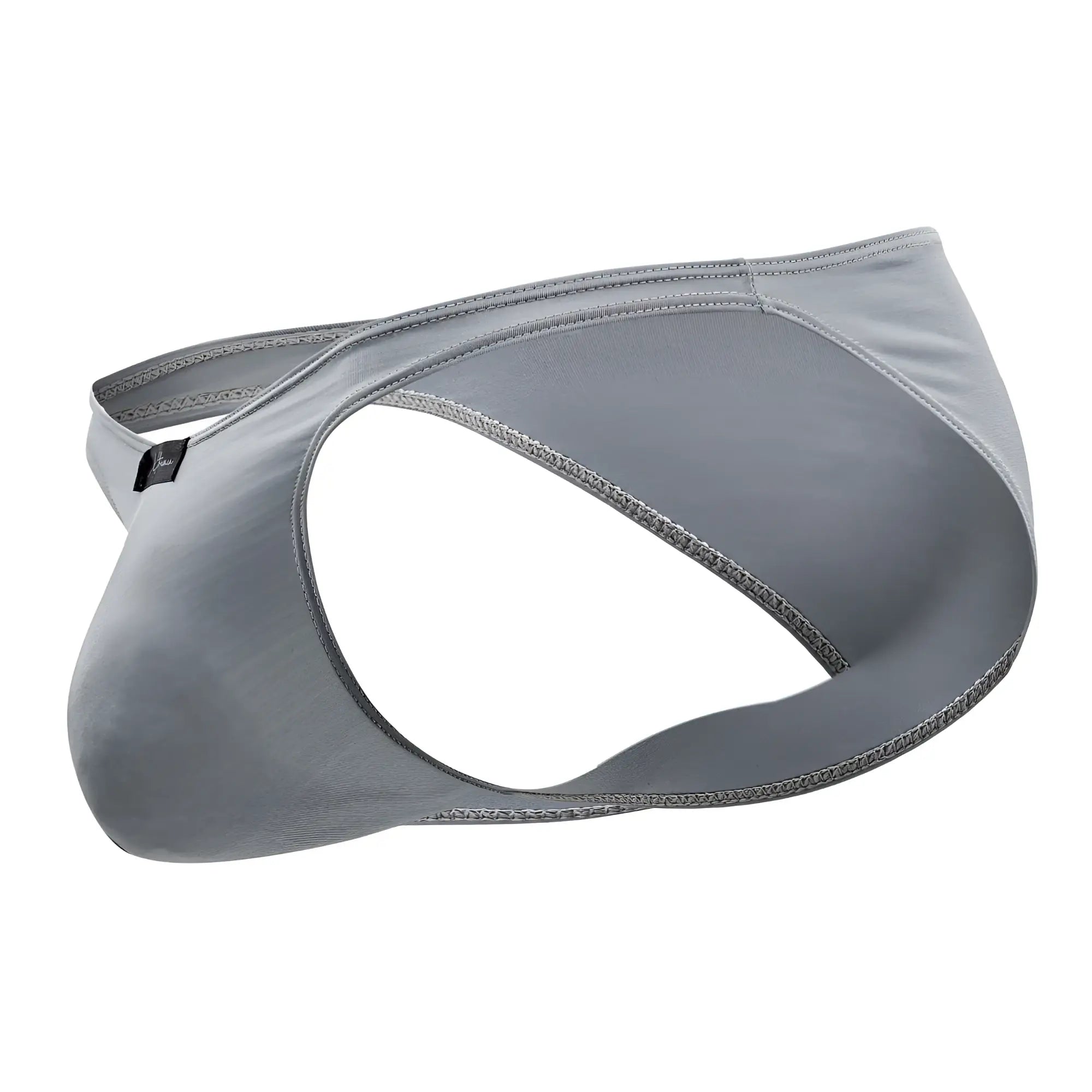 Xtremen 91204 gray microfiber men’s briefs with a sleek form-fitting design and subtle stitching details