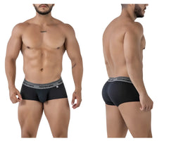 Black xtremen 91205b cotton blend men’s briefs with gray elastic waistband featuring brand name and logo
