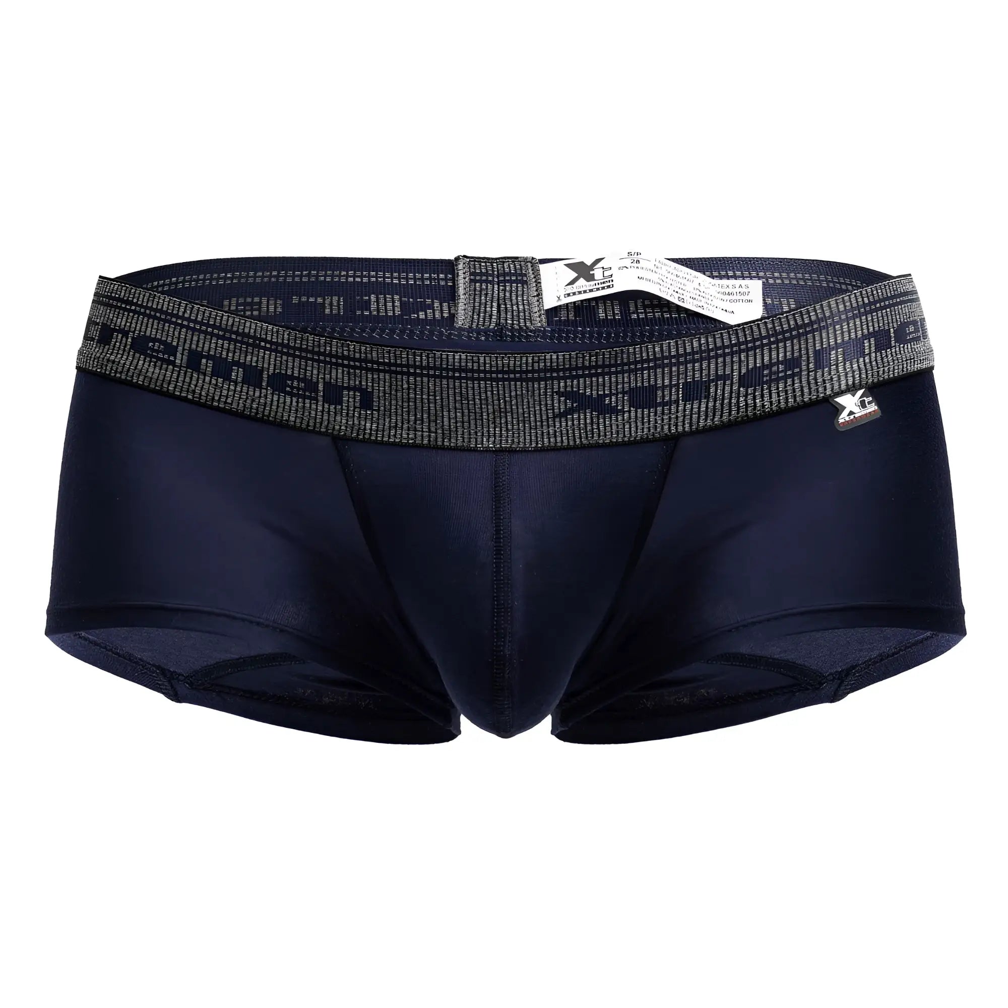 Navy blue xtremen 91205b cotton blend men’s briefs with gray xcemen branded elastic waistband