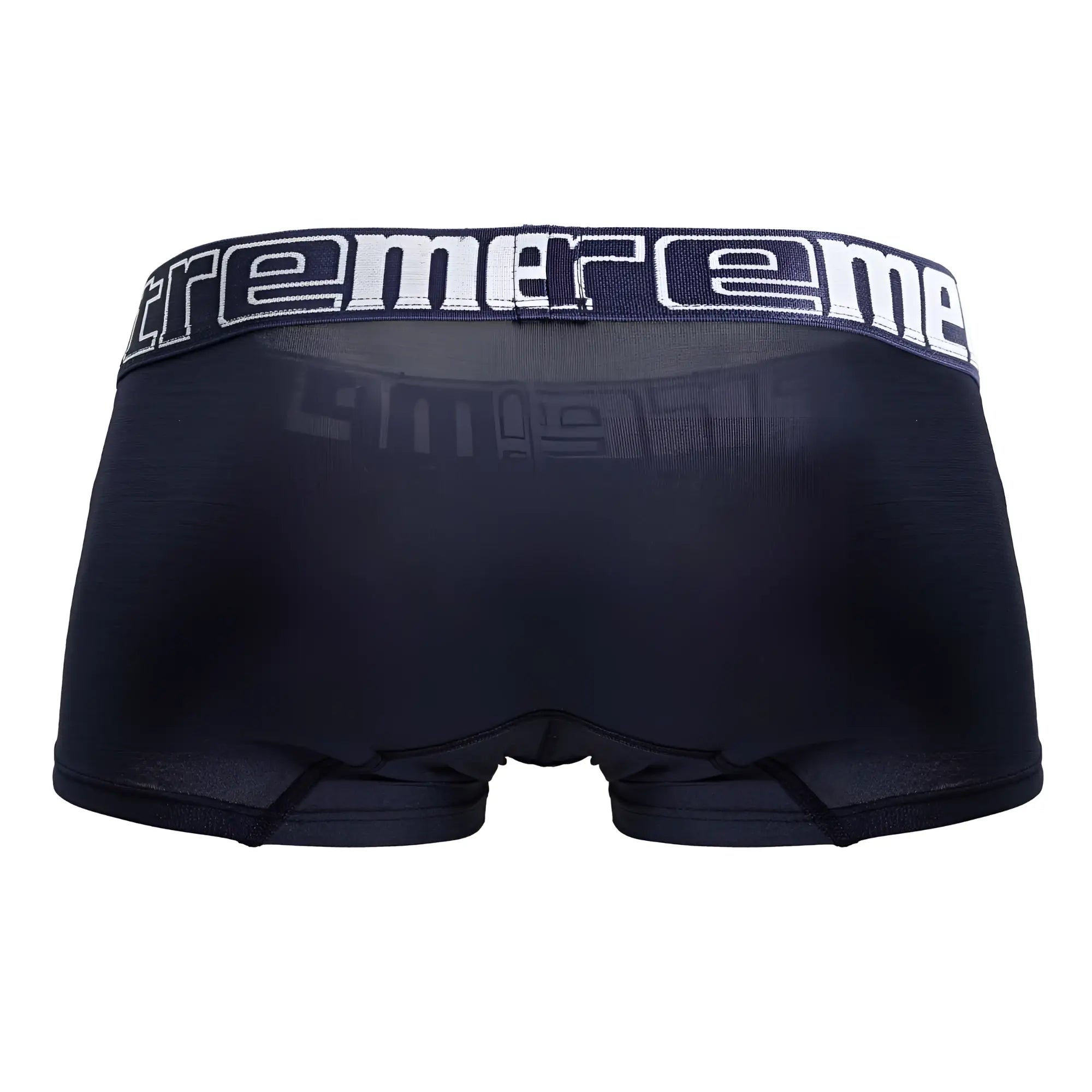 Navy microfiber xtremen 91206b trunks for men with supreme logo on waistband front view