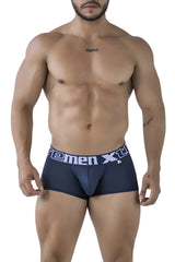 Navy blue xtremen 91206b microfiber men’s briefs with white elastic waistband and xtreme logo on front waistband
