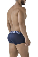 Navy blue xtremen 91206b microfiber men’s briefs with white elastic waistband featuring xtreme logo