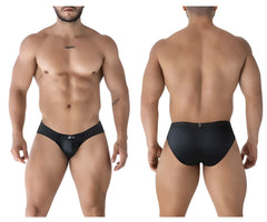Black xtremen 91207b microfiber briefs with sleek form-fitting design and subtle waistband branding