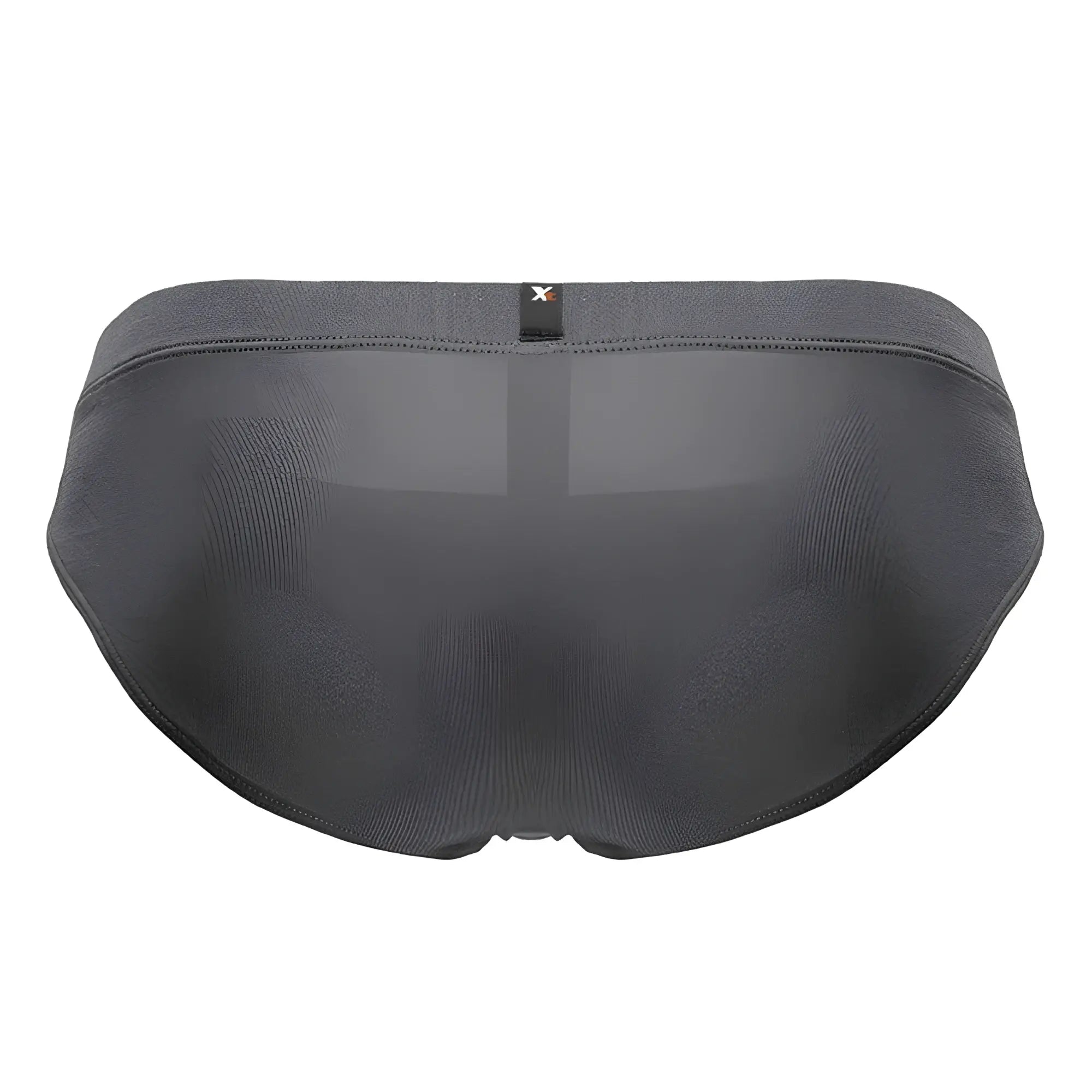 Xtremen 91207b gray microfiber briefs for men with subtle textured fabric and small branded waistband tag