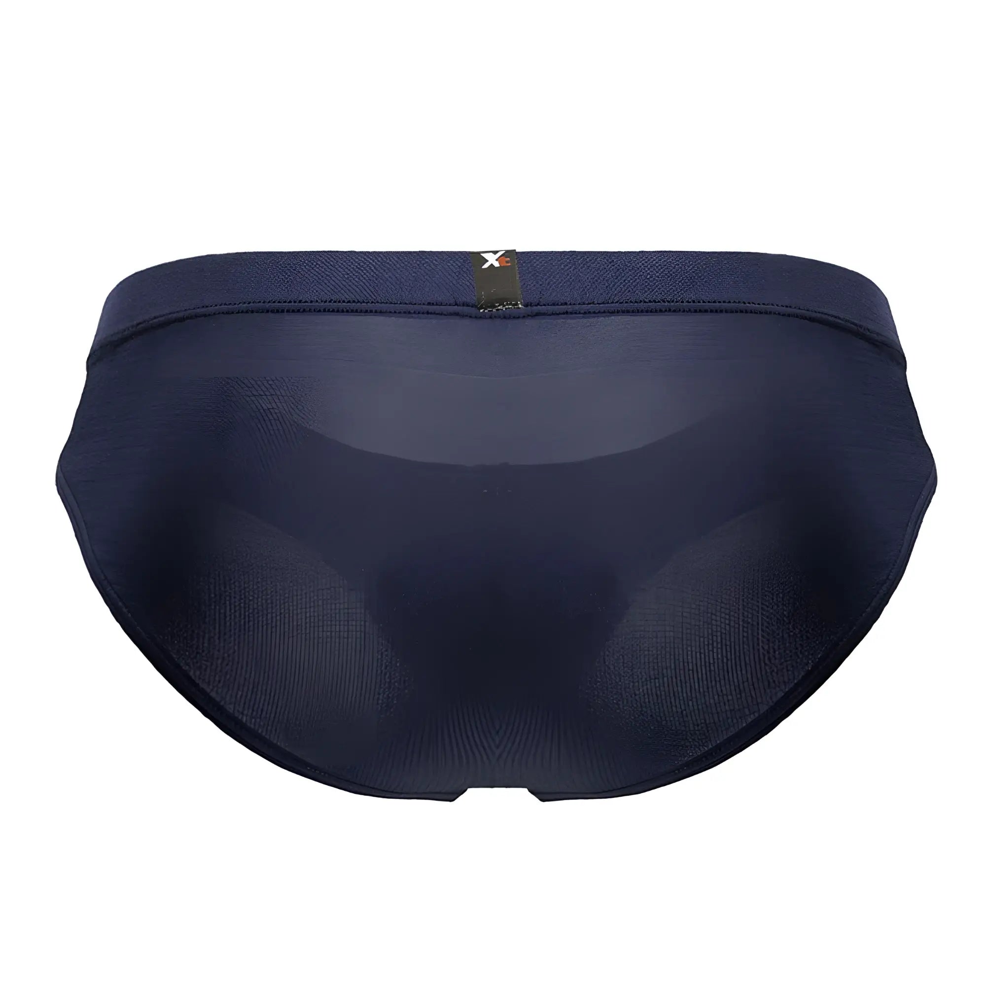 Navy blue xtremen 91207b microfiber briefs for men with smooth form-fitting fabric and a small black waistband tag