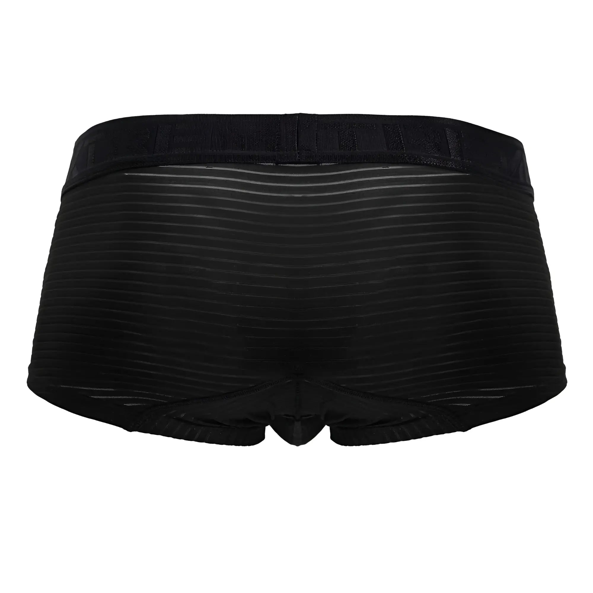 Xtremen 91209b black microfiber men’s briefs with ribbed texture and elastic waistband for comfortable wear