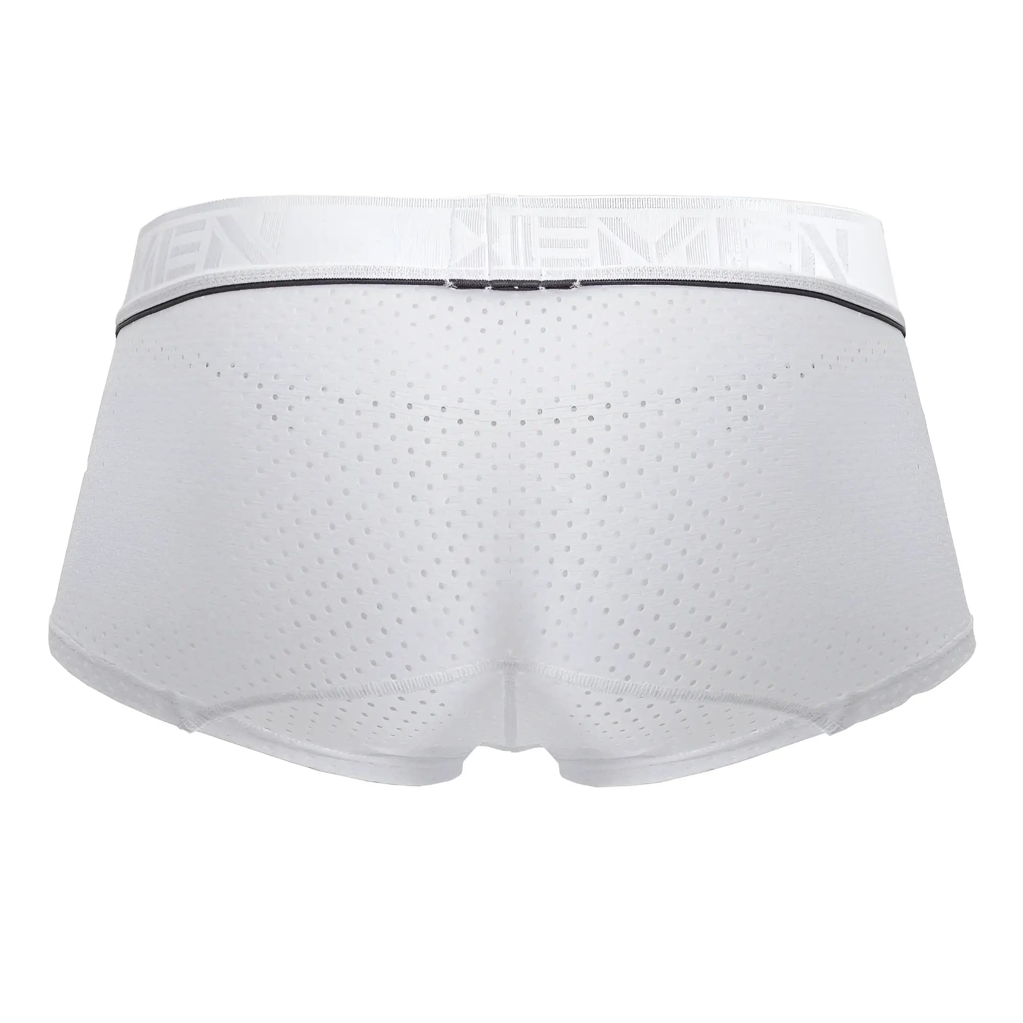 White xtremen 91212b microfiber trunks with mesh briefs and branded elastic waistband for comfortable wear