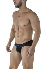 Xtremen 91213B microfiber briefs in black with sleek perforated design for comfortable modern wear