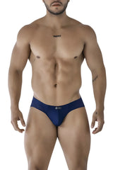 Navy xtremen 91213b microfiber men’s briefs with a subtle textured waistband pattern for comfortable daily wear