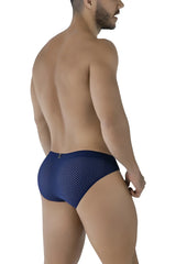 Navy blue xtremen 91213b microfiber briefs featuring perforated mesh for breathable comfort