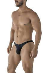 Black xtremen 91215b microfiber bikini briefs with a sleek form-fitting design in mesh fabric