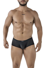 Xtremen 91216b black microfiber trunks with sleek, form-fitting black mesh briefs and subtle branded waistband