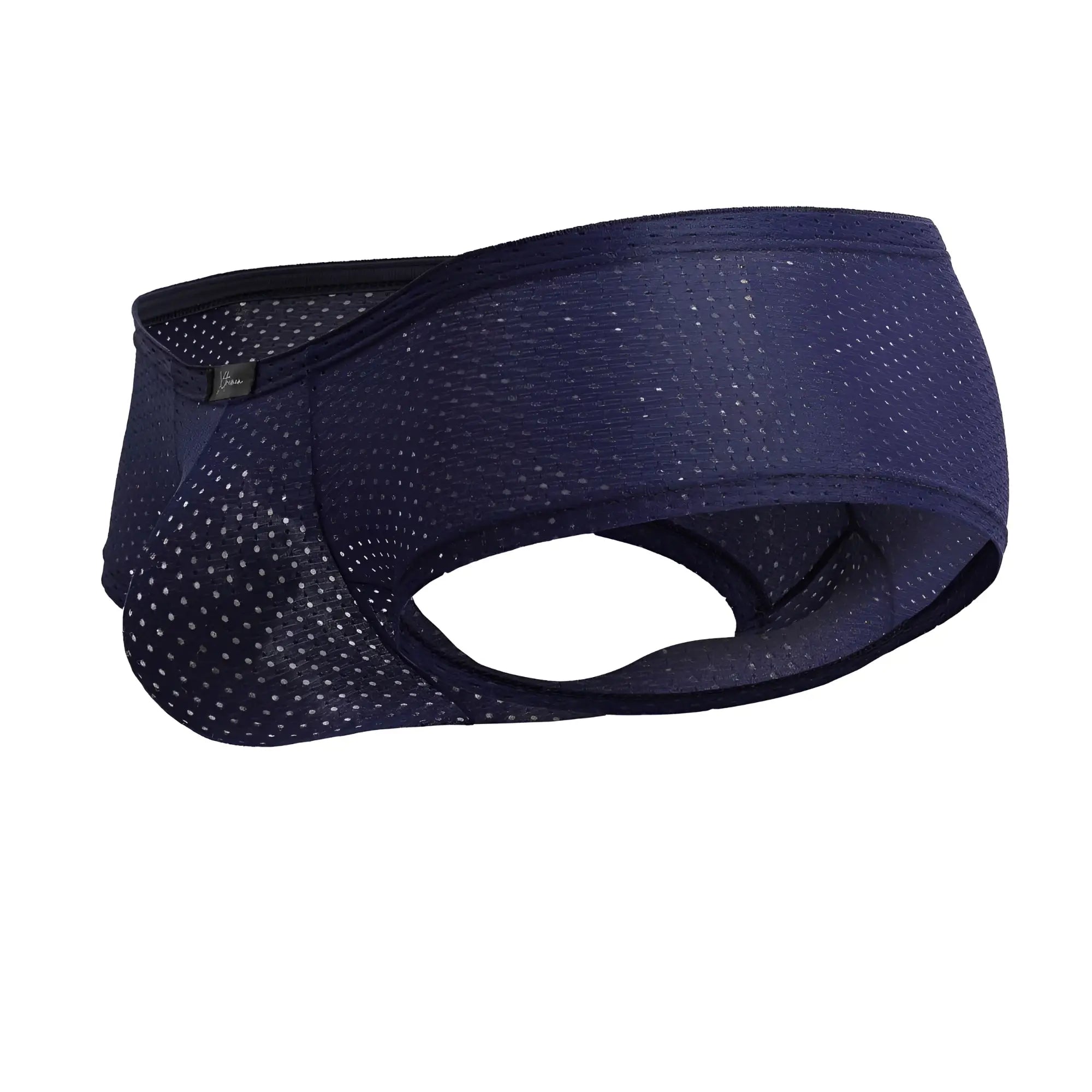 Navy blue Xtremen 91216B microfiber athletic briefs with mesh fabric, subtle dotted pattern, and black trim