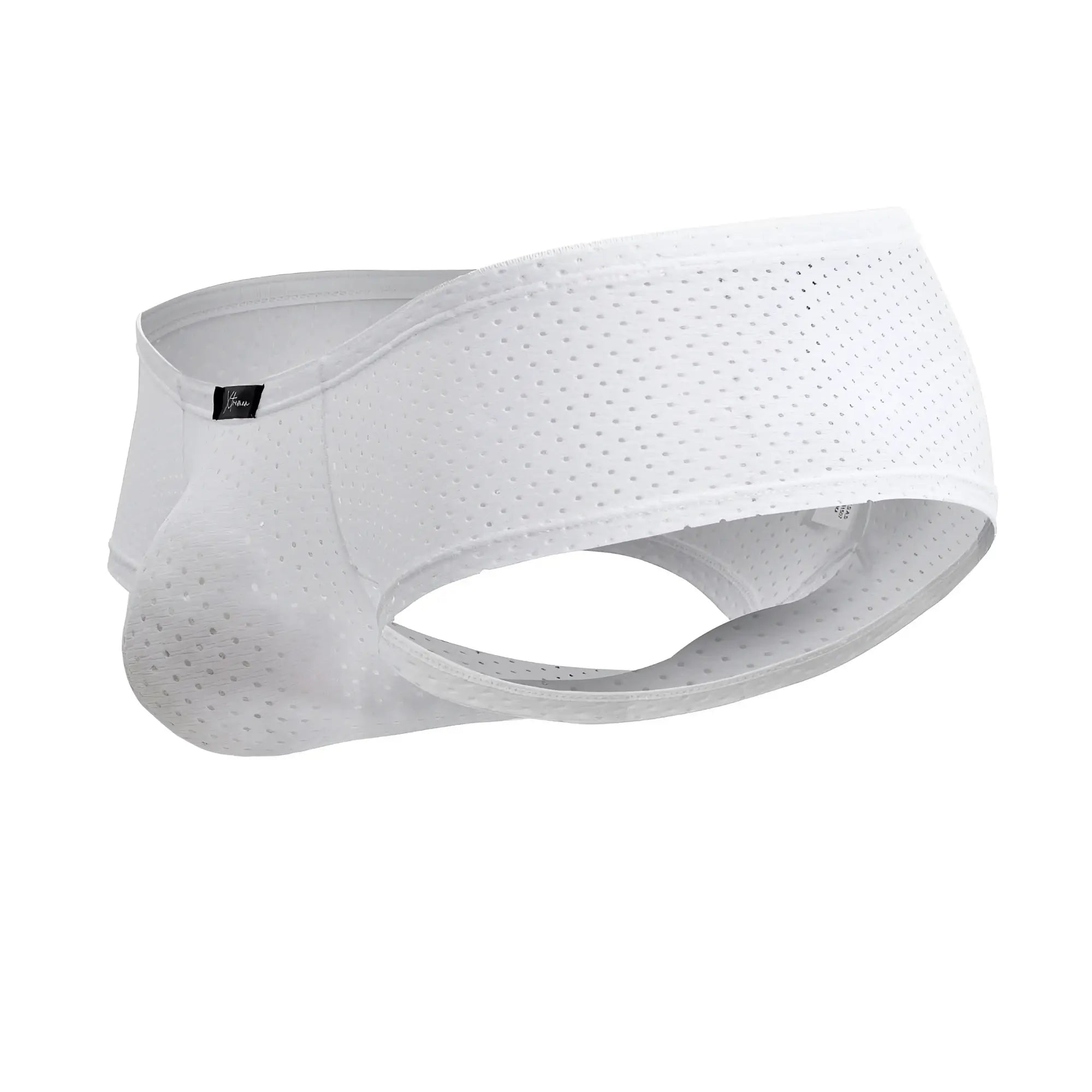 Xtremen 91216b white microfiber mesh athletic briefs with breathable perforated design and elastic waistband