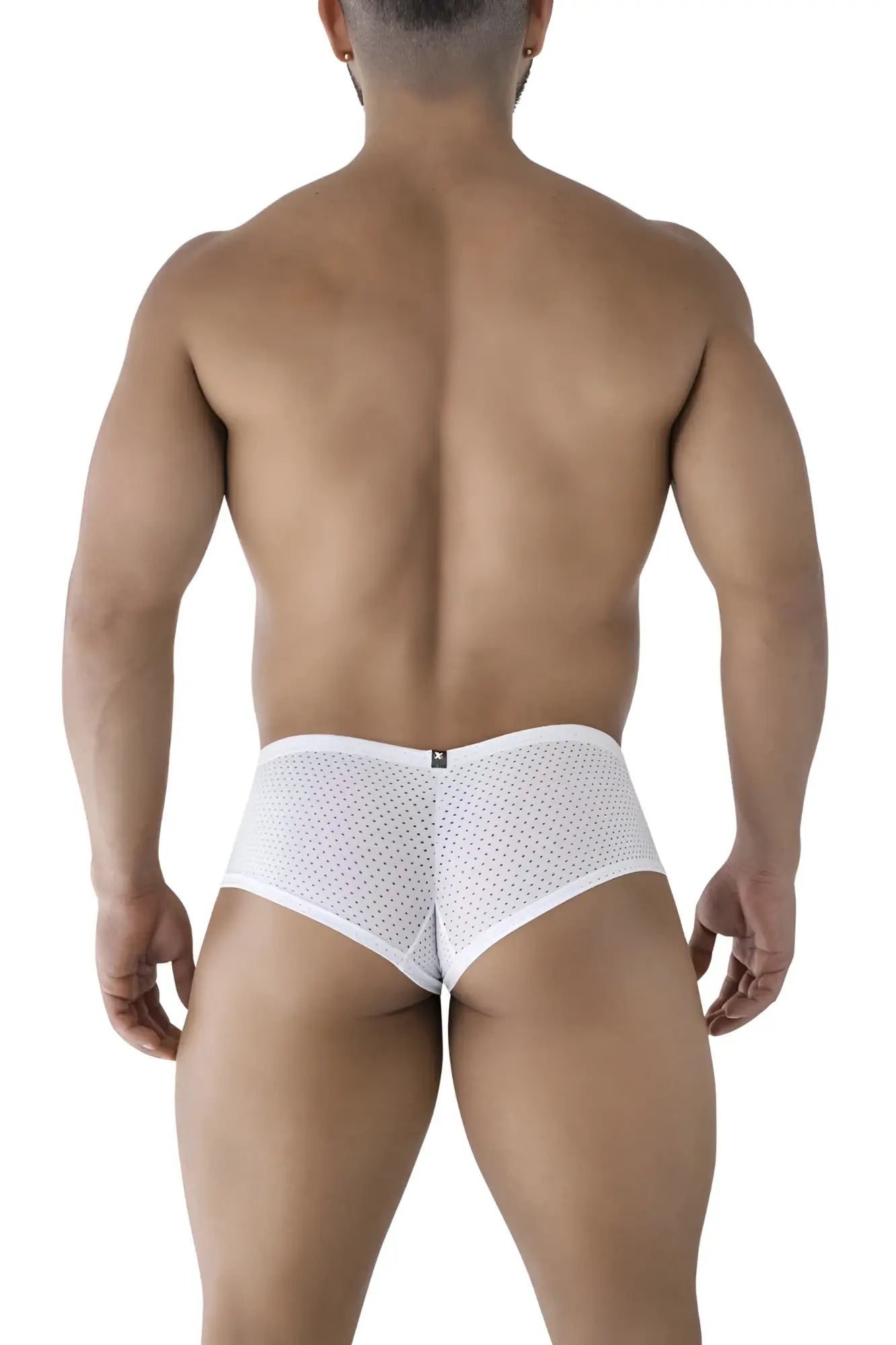 White xtremen 91216b microfiber trunks with a snug, form-fitting mesh brief design